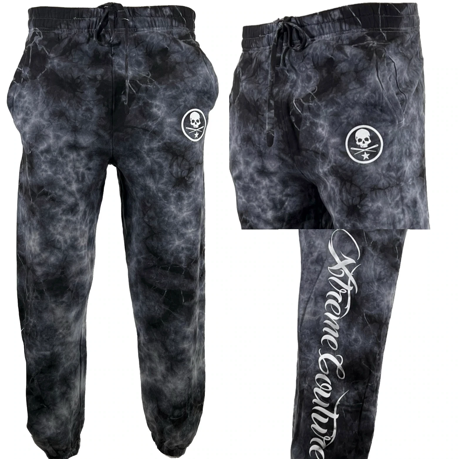 Xtreme Couture by Affliction Men's Sweatpants Jogger Slugger Skull Biker