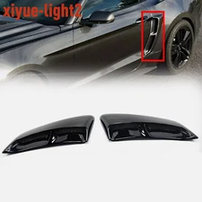 Gloss Black For Ford Mustang 15-23 V3 Rear Fender Panel Side Body Flare Scoops