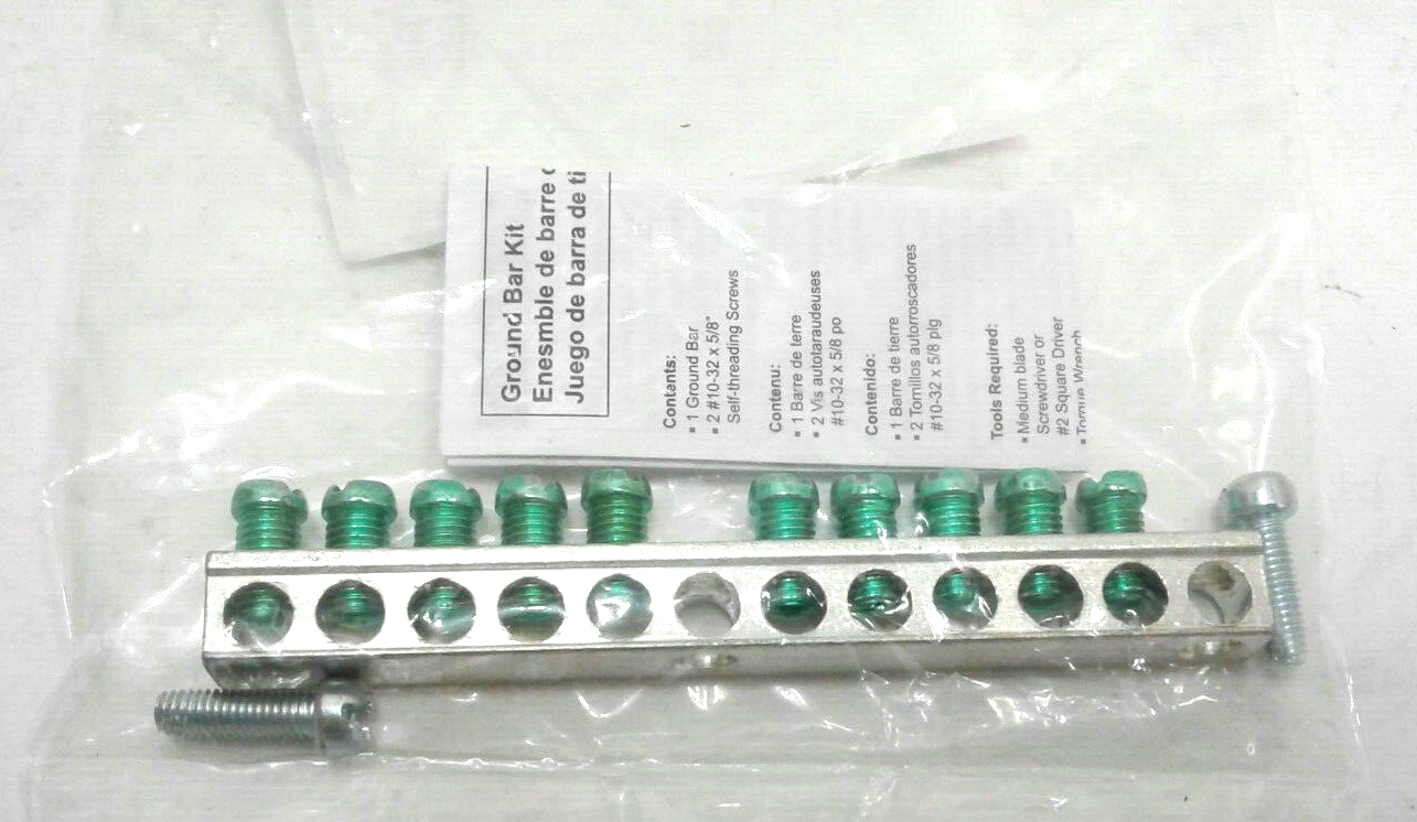 Eaton GBKP10 Ground Bar Kit 10 Terminal F/BRP & CHP Plug On Neutral ...