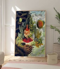 Frida Kahlo The Love Embrace of the Universe Print, Surrealism Abstract Poster