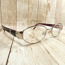 Sophia Loren Silver Metal Purple Crystal Oval Eyeglasses FRAMES - M245 51-17-135