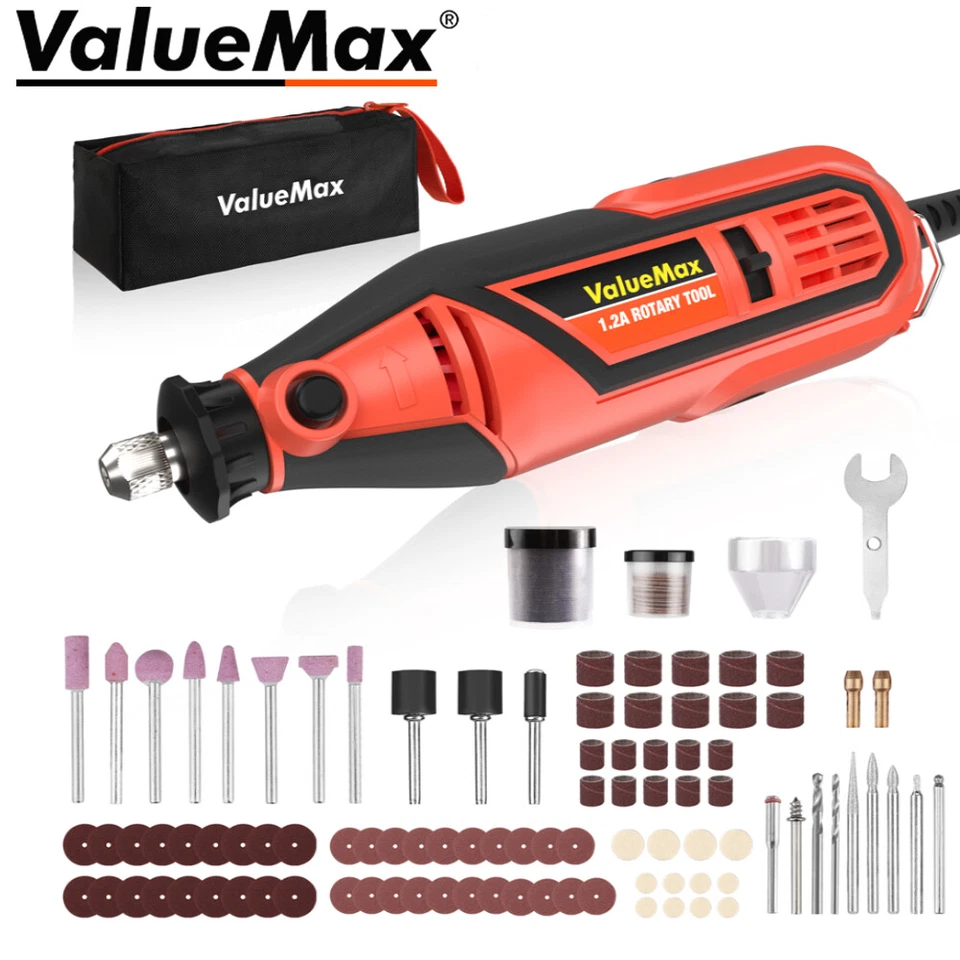 ValueMax 1.2Amp Corded Dremel Rotary Tool Kit w/Storage Case 5 Variable Speed - Image 2 of 4