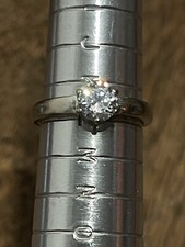9ct white gold sparkling solitaire engagement ring with secret message size L