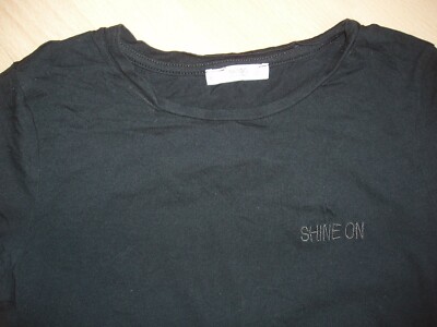 Shirt T-Shirt Gr M Mango SHINE ON  schwarz sportlich COOL ROCK 