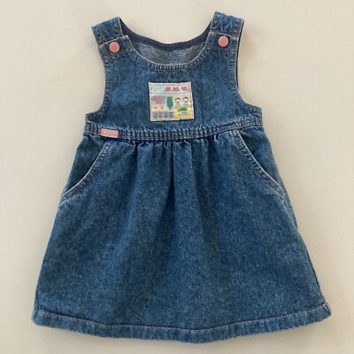 Lee Vintage Toddler Girl 2T Denim Jumper Dress | eBay