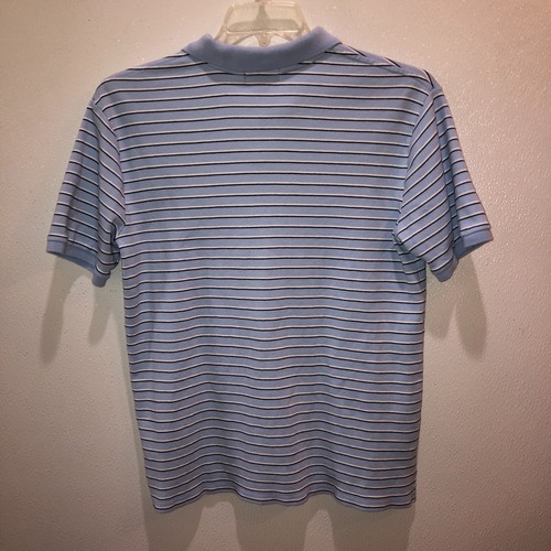 Polo Ralph Lauren Boys Size XL 18 20 Blue Striped Short Sleeve Collar Polo Shirt - Picture 7 of 10