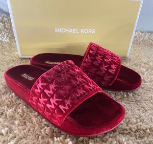 michael kors velvet slides