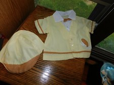 Elephant Boy Shirt w/ Matching Hat Vintage