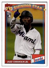 2021 Topps Archives #91BZ-14 Jazz Chisholm Jr. 1991 Bazooka Shining Stars RC