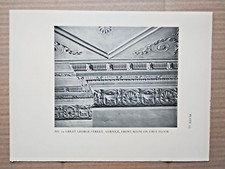 Cornice from 29 Great George Street, Westminster London - Antique Print - 1926