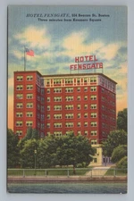 Hotel Fensgate 534 Beacon St Boston Minutes from Kenmore Square Vintage Postcard