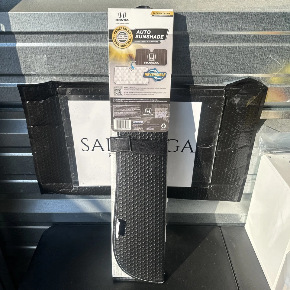 Parabrisas Honda Parasol Negro Plegable Acordeón Parasol NUEVO *ENVÍO GRATUITO* Foto 2 de 2