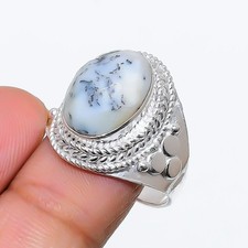 Dendrite Opal Gemstone Handmade 925 Sterling Silver All Size Ring For Gift