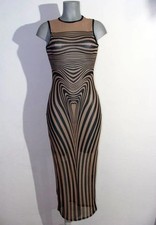 Sexy dress with transparent fantasy stripe look size L / 40 - 42