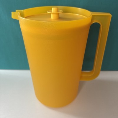 Tupperware Impressions Classic Push Button Pitcher 1gal /4qt Mango Orange New !