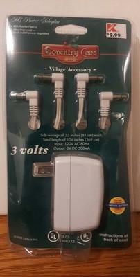 Vintage 1998 Lemax Conventry Cove AC Power Adapter w/4 Output Jacks(NIB)