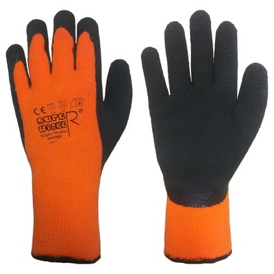 Latex Winter Top Handschuh ICE DEFENDER WARNORANGE Gr.9