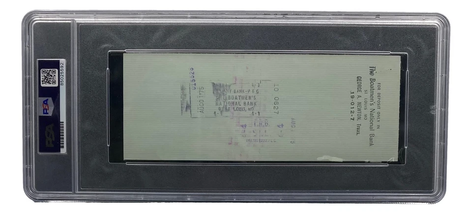 Stan Musial St. Louis Cardinals Signed Bank Check PSA/DNA 85025592 - Image 2 of 4