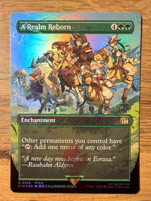 Magic MTG Final Fantasy A Realm Reborn Chocobo Track #566 *FOIL* Borderless