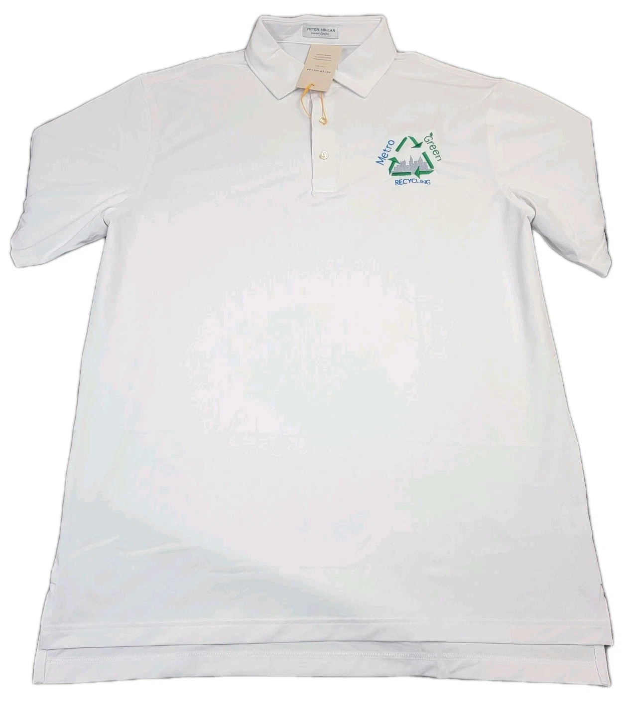 Peter Millar MEN'S XLARGE XL CROWN SPORT ME0EK50S Shirt WHITE NWT NEW 3RD PARTY