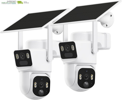SEHMUA Dual Lens Solar Security Cameras Wireless Outdoor, 2K+2K Dual Views Outdo