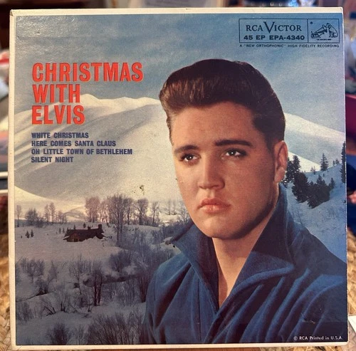 Rare ELVIS PRESLEY 45 EP ‘CHRISTMAS WITH ELVIS’ 45 EPA-4340 DOT EX/EX