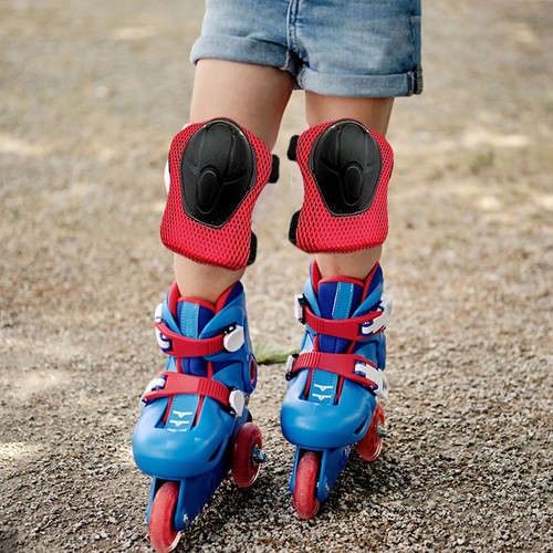 Helmet and Knee Elbow Wrist Pads Set for Boys and Girls Adjustable Design Use - Picture 20 of 53