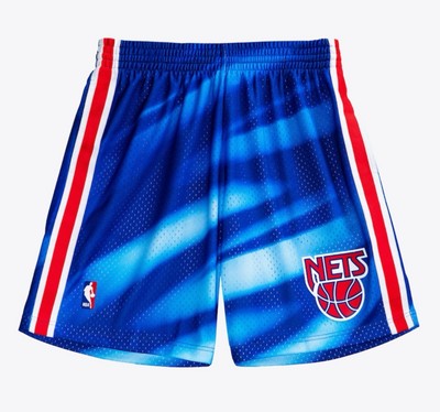 New Jersey Brooklyn Nets Mitchell & Ness 1990 NBA Swingman Shorts New Jersey Brooklyn Nets Mitchell & Ness 1990 NBA Swingman Shorts
