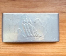 Arthur Armour  Mid Century Style Hammered Aluminum Cigarette Trinket Box