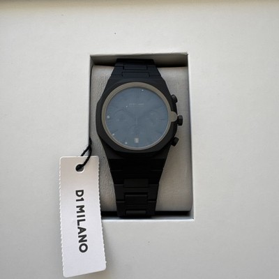 D1 MILANO Polychrono Stanless Steel 40.5mm herren Uhr D1-PHBJSH Neu
