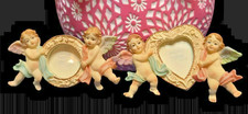Vintage Cherub Angel Picture Frame Set  Victorian Decor  Heart Frames