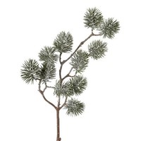 artplants Kunst Zweig Zeder Zelfer, Gefroren, Weiß-GrüN, 55Cm