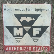 Vintage Massey Ferguson Tractor Sign - Vintage Metal Tractor Sign