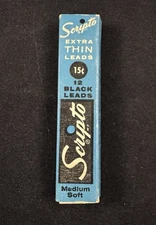 Vintage Scripto Extra Thin Medium Soft Leads w/ Original Box - Made in USA