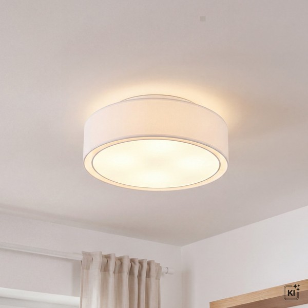 Vielseitig Deckenleuchte Weiß Papier 3-Flmg Rund Modern Merritt Wohnzimmer Lampe-image