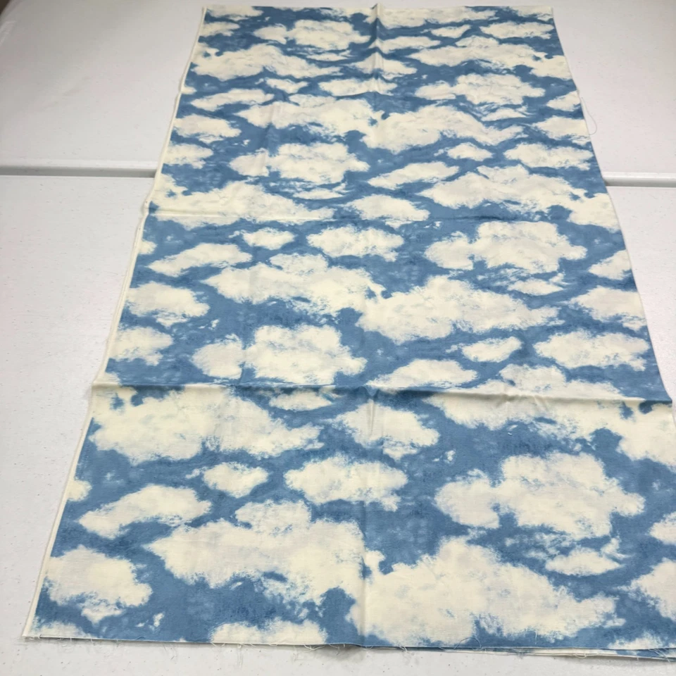 Tela Wilmington Azul Nubes Sky Goe Navegación Algodón 43x73 2 yardas Foto 2 de 4