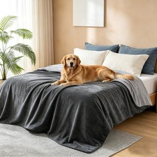 gogobunny Waterproof Dog Blanket Dark Grey Light Grey 60x80