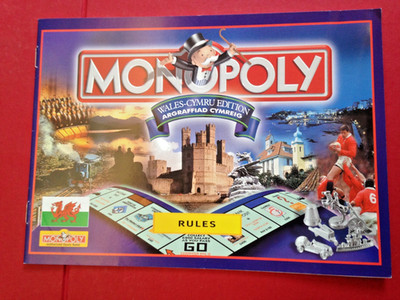 Wales Cymru Edition Monopoly Instructions Rules Booklet (English Version)