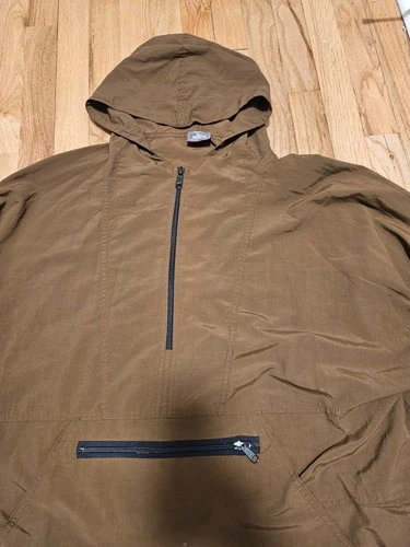 Vintage Woolrich Anorak Windbreaker Half Zip Brown Mens XL image 3