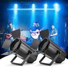 2PCS 200W RGBW COB Zoom LED Par Light DMX Audience Blinder Stage Lighting Church