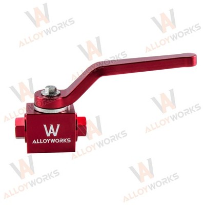 Alu Bremsleitungsschloss Absperrventil 1/8'' NPT Billet Rot NEU.