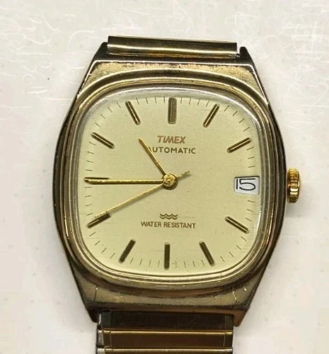 Vintage Working Timex Viscount V. 34627 Day/Date Automatic Watch