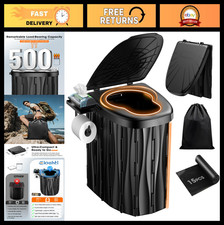 Upgraded 15" XL Portable Toilet for Camping, RV, Hiking, Truck Drivers - 500 LBS