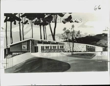 1966 Press Photo Rendering of split level home design - nod11498