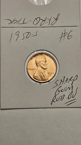 wheat penny 1950S LINCOLN CENT GEM RED BU 1950-S NICE RED UNC LUSTER LOT #6