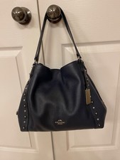 Coach 36855 Turnlock Edie in Pebble Leather Shoulder Bag