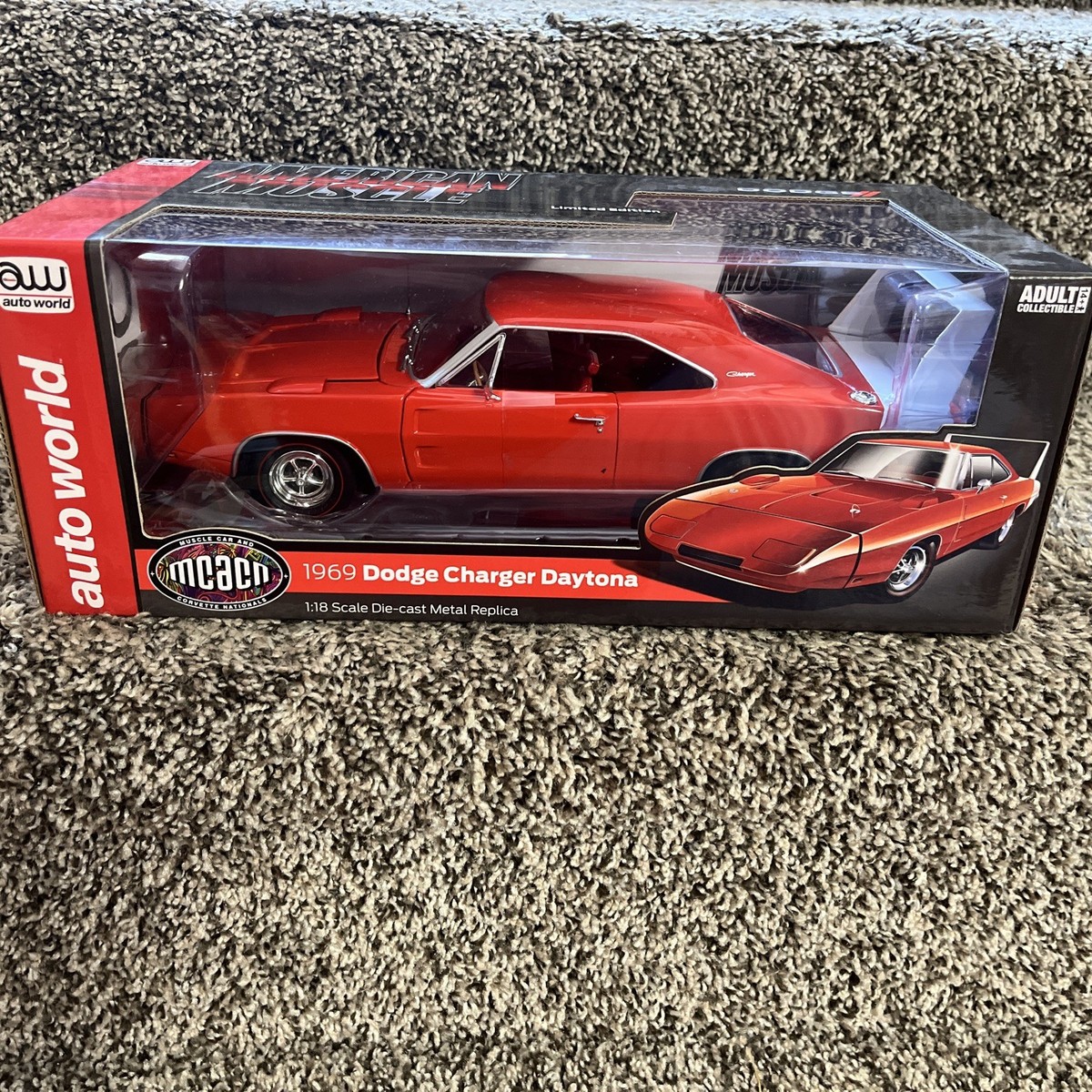 ミニカー 1/18 1969 Dodge Charger Daytona Custom 1:18 Auto World 1969 Dodge Charger Daytona Red NEW! | eBay