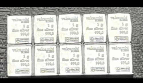10 ~ 1 Gram Valcambi .999 Silver Bullion Bars