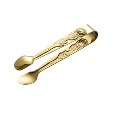 Ice Tongs Gold Sugar Ice Cube Tongs Mini Clamp Kitchen Food Serving Tongs Clip e