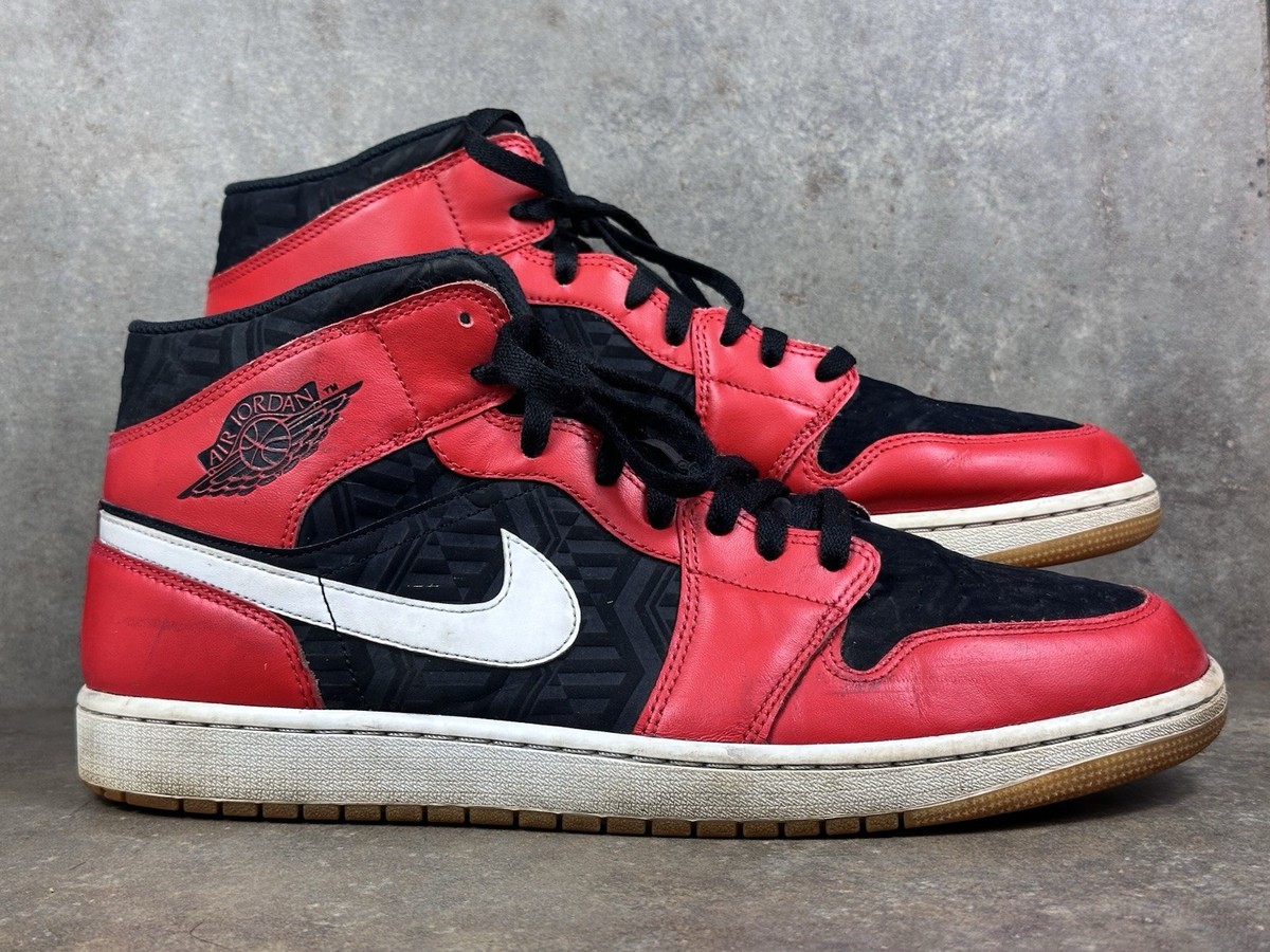 Size 11.5- Air Jordan 1 SE Mid Christmas Black Fire Red Malachite Used With Box JORDAN Air 1 Mid SE DQ8417 006 - Shiekh main image 3